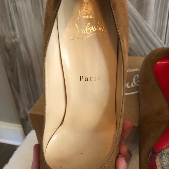 Christian Louboutin New Declic 120 Suede Camel - Picture 6 of 8